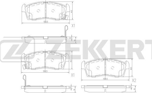 Zekkert BS-3054 - Set placute frana,frana disc aaoparts.ro