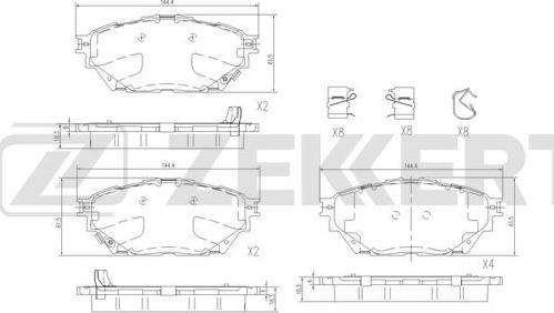 Zekkert BS-3056 - Set placute frana,frana disc aaoparts.ro