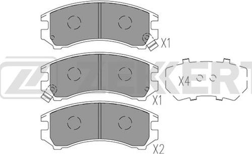 Zekkert BS-3032 - Set placute frana,frana disc aaoparts.ro