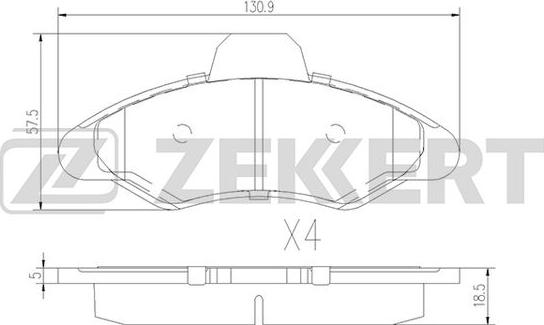 Zekkert BS-2999 - Set placute frana,frana disc aaoparts.ro