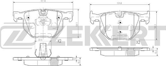 Zekkert BS-2937 - Set placute frana,frana disc aaoparts.ro