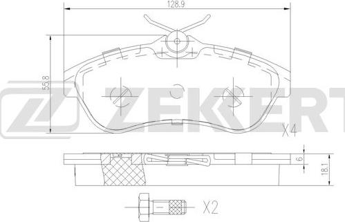 Zekkert BS-2921 - Set placute frana,frana disc aaoparts.ro