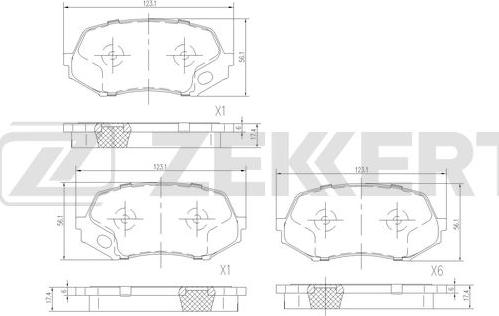 Zekkert BS-2970 - Set placute frana,frana disc aaoparts.ro