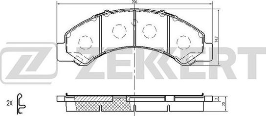 Zekkert BS-2454 - Set placute frana,frana disc aaoparts.ro