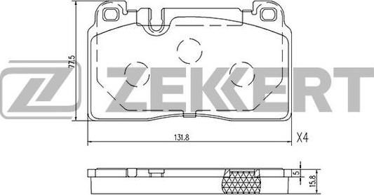 Zekkert BS-2456 - Set placute frana,frana disc aaoparts.ro