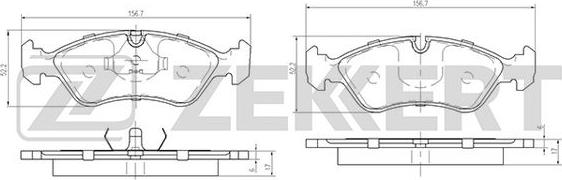 Zekkert BS-2458 - Set placute frana,frana disc aaoparts.ro