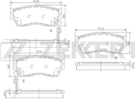 Zekkert BS-2431 - Set placute frana,frana disc aaoparts.ro