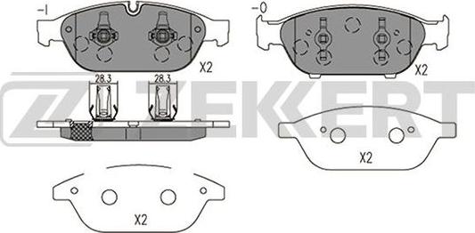 Zekkert BS-2425 - Set placute frana,frana disc aaoparts.ro