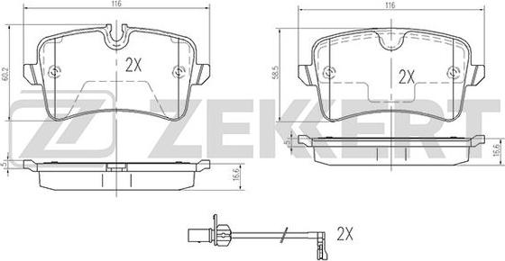 Zekkert BS-2426 - Set placute frana,frana disc aaoparts.ro