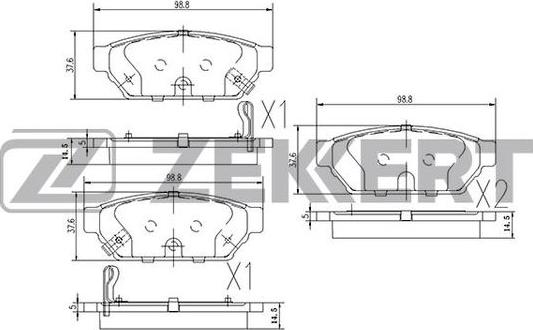 Zekkert BS-2535 - Set placute frana,frana disc aaoparts.ro