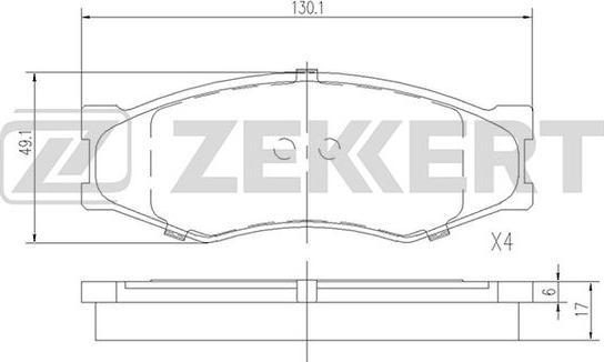 Zekkert BS-2526 - Set placute frana,frana disc aaoparts.ro