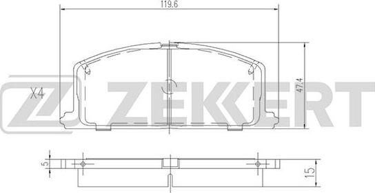 Zekkert BS-2624 - Set placute frana,frana disc aaoparts.ro