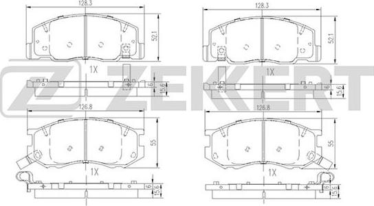 Zekkert BS-2083 - Set placute frana,frana disc aaoparts.ro