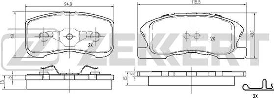 Zekkert BS-2103 - Set placute frana,frana disc aaoparts.ro