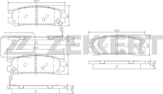 Zekkert BS-2133 - Set placute frana,frana disc aaoparts.ro
