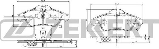 Zekkert BS-2123 - Set placute frana,frana disc aaoparts.ro