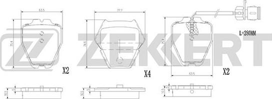 Zekkert BS-2898 - Set placute frana,frana disc aaoparts.ro