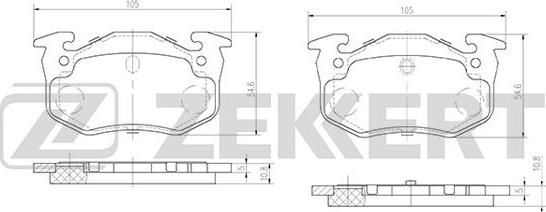 Zekkert BS-2893 - Set placute frana,frana disc aaoparts.ro