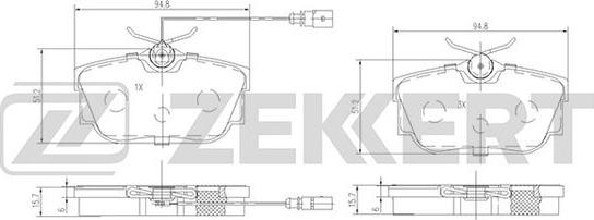 Zekkert BS-2845 - Set placute frana,frana disc aaoparts.ro