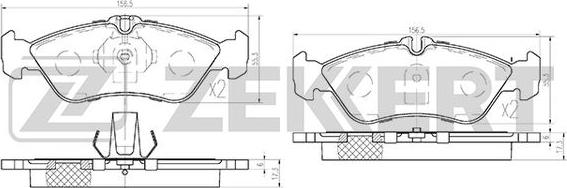 Zekkert BS-2846 - Set placute frana,frana disc aaoparts.ro