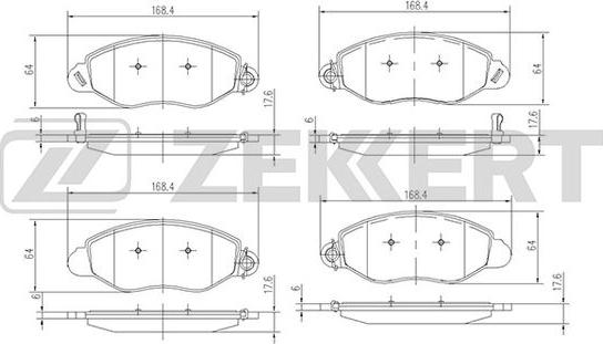 Zekkert BS-2840 - Set placute frana,frana disc aaoparts.ro