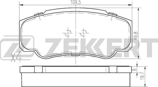 Zekkert BS-2843 - Set placute frana,frana disc aaoparts.ro