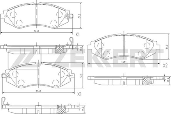 Zekkert BS-2811 - Set placute frana,frana disc aaoparts.ro