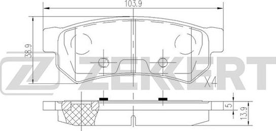 Zekkert BS-2813 - Set placute frana,frana disc aaoparts.ro