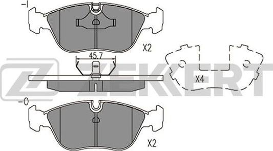Zekkert BS-2875 - Set placute frana,frana disc aaoparts.ro