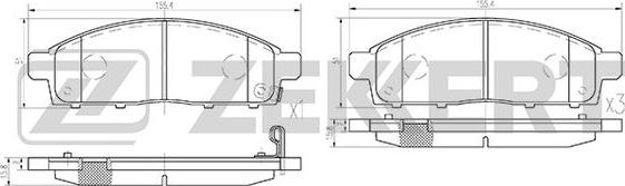 Zekkert BS-2237 - Set placute frana,frana disc aaoparts.ro