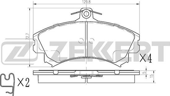 Zekkert BS-2229 - Set placute frana,frana disc aaoparts.ro