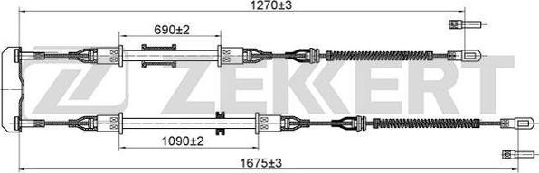 Zekkert BZ-1030 - Cablu, frana de parcare aaoparts.ro