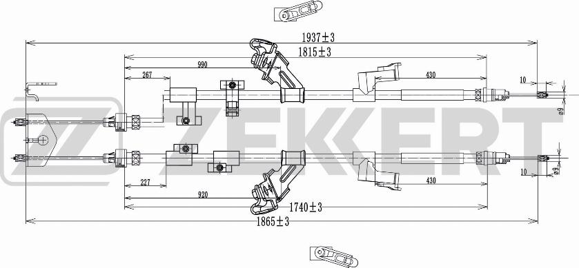 Zekkert BZ-1262 - Cablu, frana de parcare aaoparts.ro