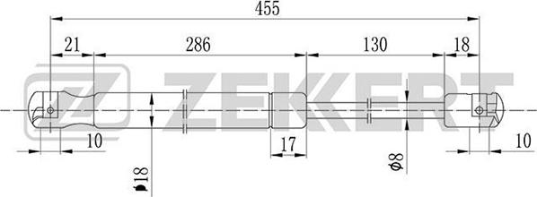 Zekkert GF-1093 - Amortizor portbagaj aaoparts.ro