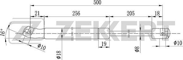Zekkert GF-1074 - Amortizor portbagaj aaoparts.ro