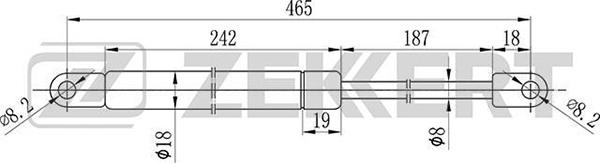 Zekkert GF-1116 - Amortizor capota aaoparts.ro
