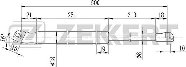 Zekkert GF-1180 - Amortizor capota aaoparts.ro