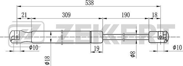 Zekkert GF-1132 - Amortizor capota aaoparts.ro