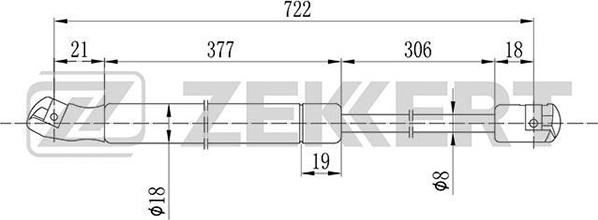 Zekkert GF-1120 - Amortizor capota aaoparts.ro