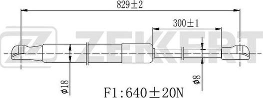 Zekkert GF-2446 - Amortizor portbagaj aaoparts.ro