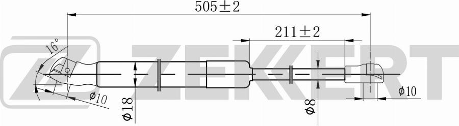 Zekkert GF-2569 - Amortizor portbagaj aaoparts.ro