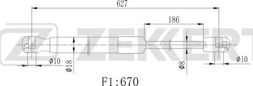 Zekkert GF-2512 - Amortizor portbagaj aaoparts.ro