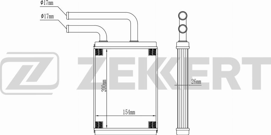 Zekkert MK-5143 - Schimbator caldura, incalzire habitaclu aaoparts.ro
