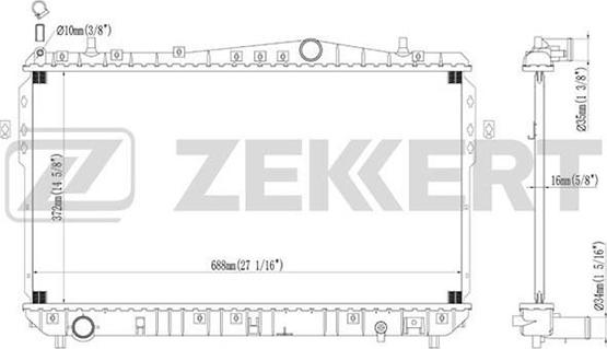 Zekkert MK-1094 - Radiator, racire motor aaoparts.ro