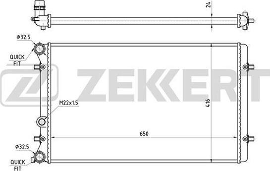 Zekkert MK-1089 - Radiator, racire motor aaoparts.ro