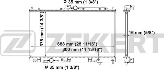 Zekkert MK-1186 - Radiator, racire motor aaoparts.ro