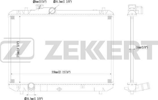 Zekkert MK-1232 - Radiator, racire motor aaoparts.ro
