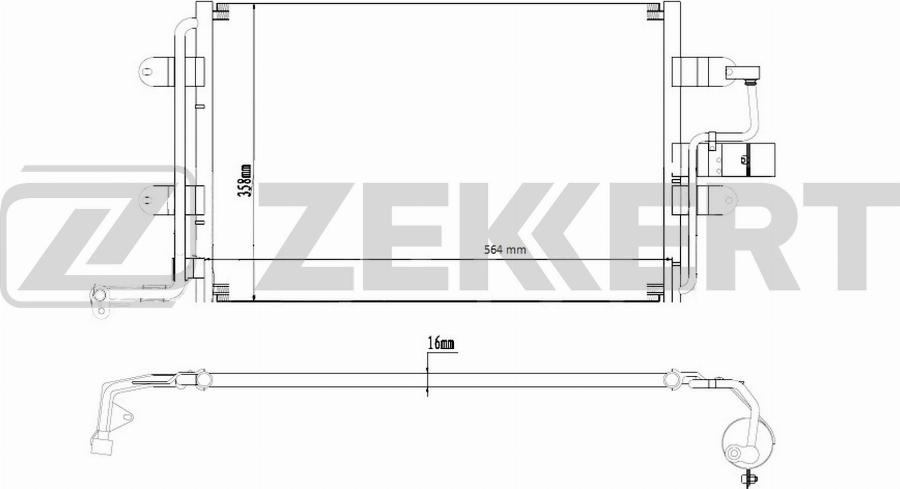 Zekkert MK-3203 - Condensator, climatizare aaoparts.ro