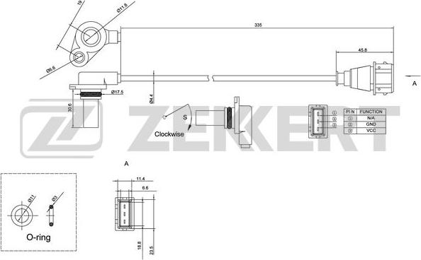 Zekkert SE-4005 - Senzor impulsuri, arbore cotit aaoparts.ro