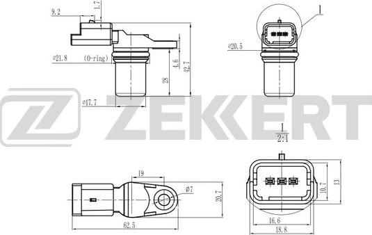 Zekkert SE-5014 - Senzor,pozitie ax cu came aaoparts.ro